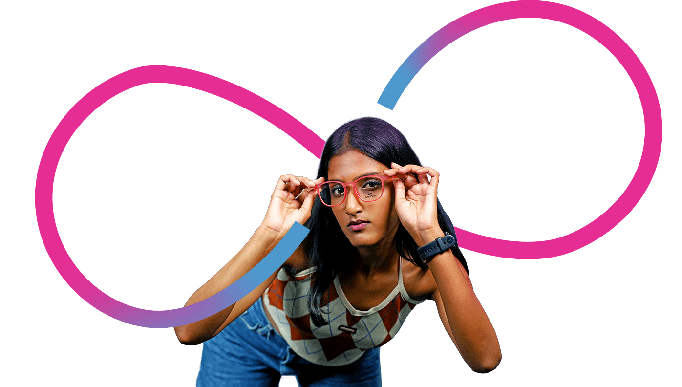 Person wearing glasses